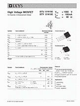 DataSheet IXTU01N100 pdf